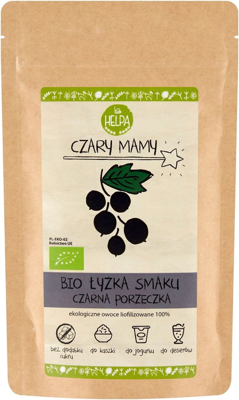 Esslöffel Aroma der schwarzen Johannisbeere (gefriergetrocknetes Pulver der schwarzen Johannisbeere) BIO 40 g - HELPA