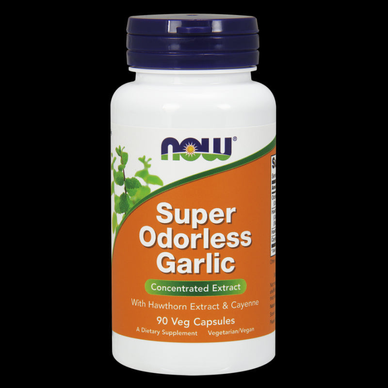 Super geruchloser Knoblauch Knoblauch ohne Duft und Weißdorn und Cayennepfeffer 90 Kapseln NOW FOODS