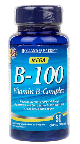 Vitamin B-KOMPLEX B100 50 Tabletten HOLLAND & BARRETT
