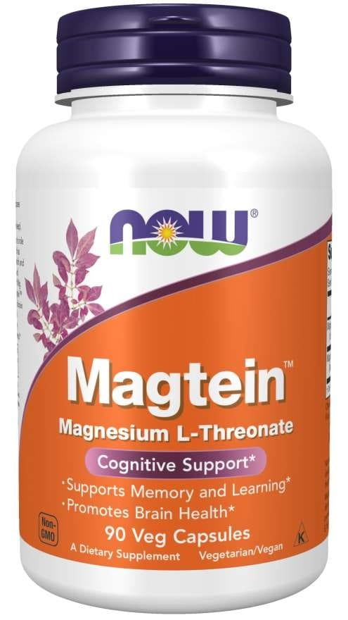 Magtein Magnesium Ltreonat 90 Kapseln NOW FOODS