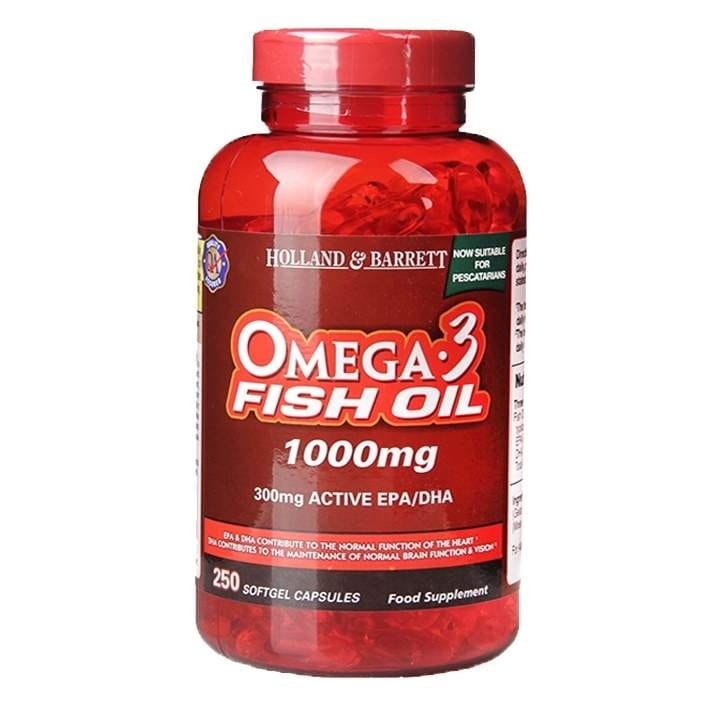 OMEGA 3 Fischöl 1000 MG 250 Kapseln HOLLAND & BARRETT
