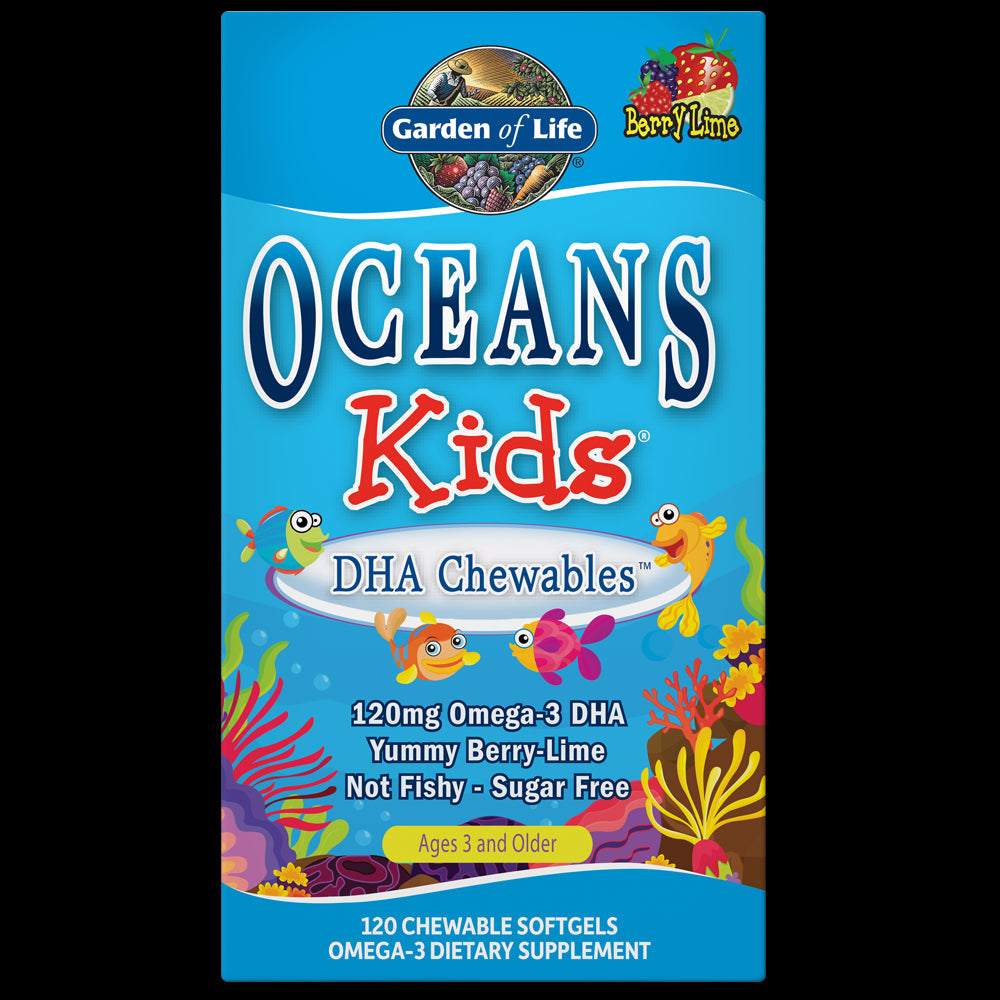 Omega Oceans Kids DHA Kautabletten 120 Kapseln GARDEN OF LIFE