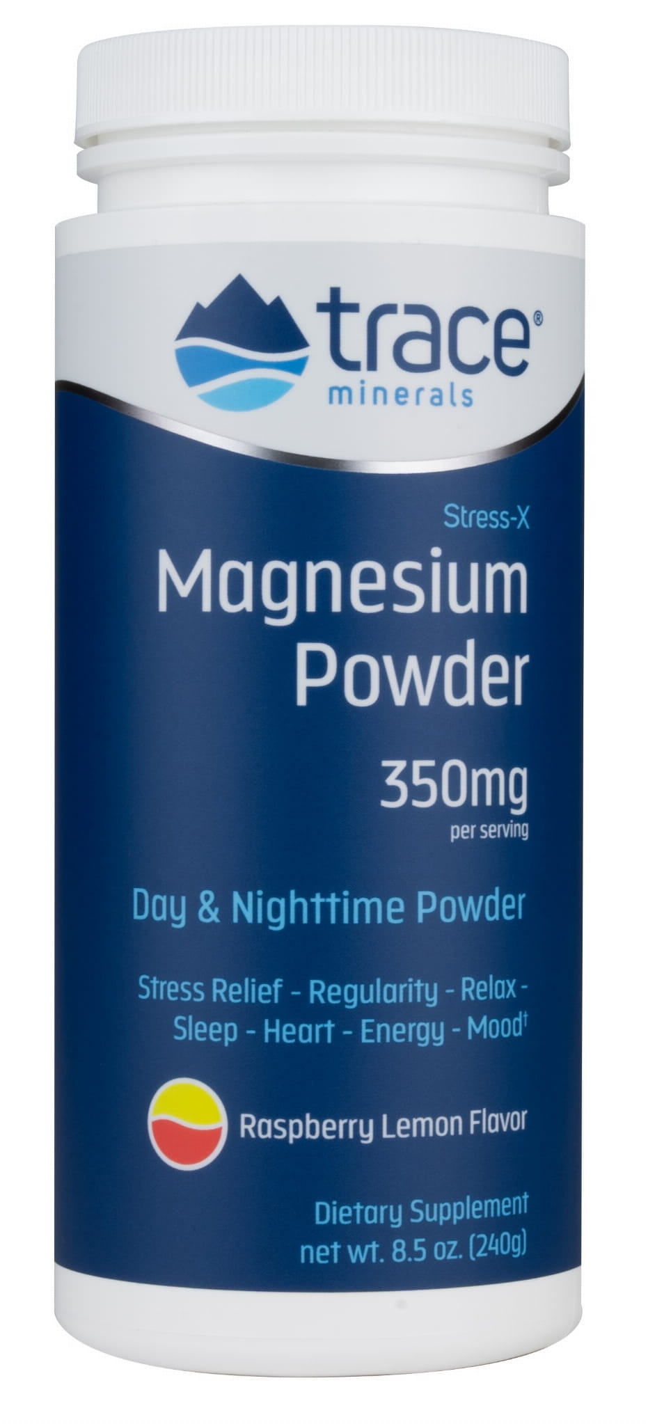 Mischung aus Magnesium- und Mineralstoffpulver Stress - x Magnesiumpulver Himbeer-Zitronen-Geschmack 240 g SPUREN MINERALIEN