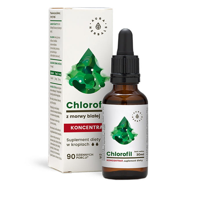 Chlorophyll der weißen Maulbeere in Tropfen 30 ml AURA HERBALS