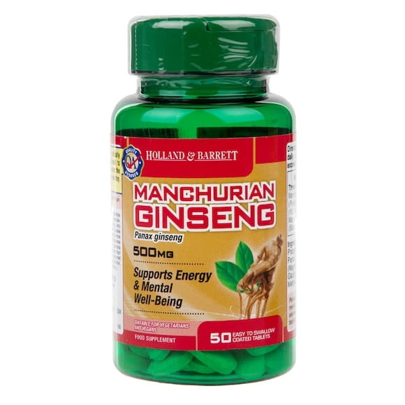 Mandschurischer Ginseng 50 Tabletten HOLLAND & BARRETT