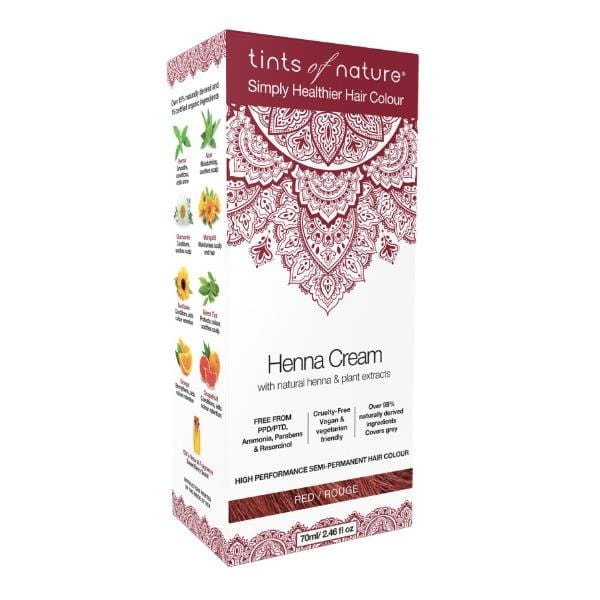 Semipermanente Haarfarbe in Creme mit Henna - Rot TINTS OF NATURE