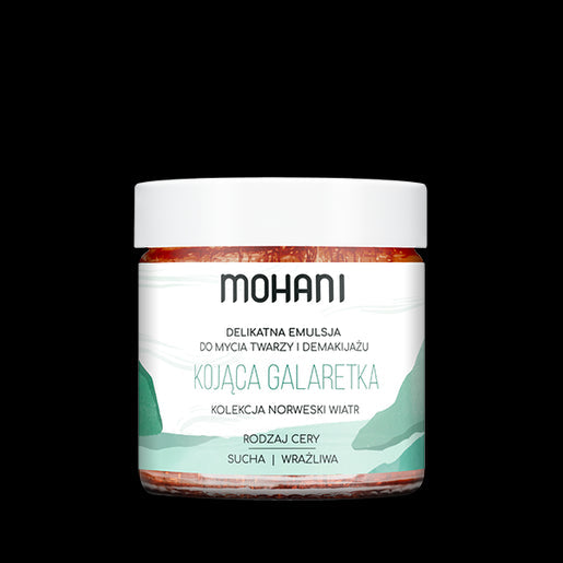 Eine sanfte Gesichtsreinigungs- und Make-up-Entferner-Lotion mit beruhigendem MOHANI-Gelee