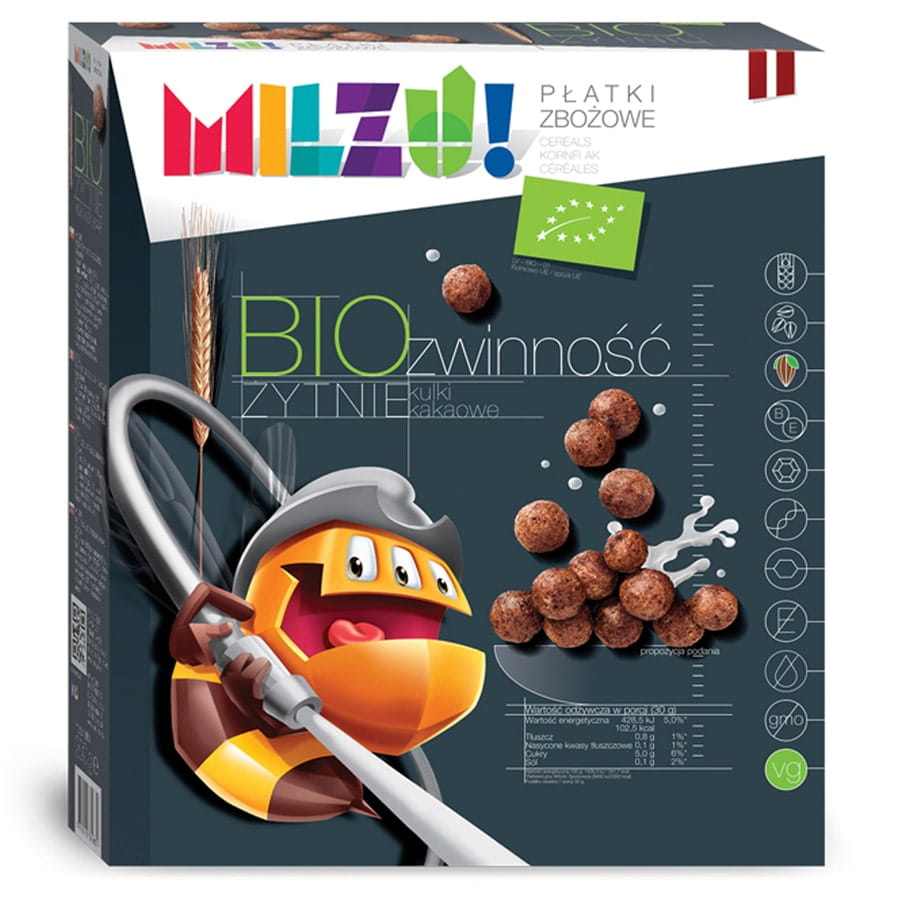 Roggenflocken - Kakaobällchen aus der Haferfamilie - Agility BIO 400g MILZU