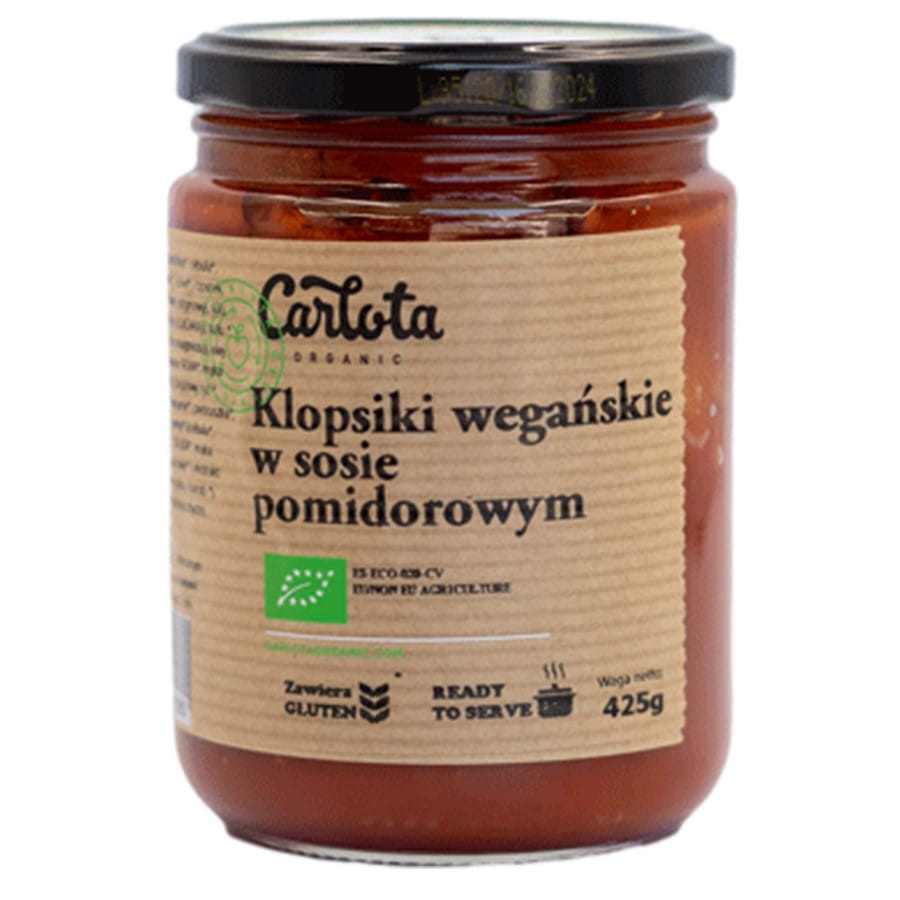 Vegane Frikadellen in Tomatensauce BIO 425g CARLOTA ORGANIC