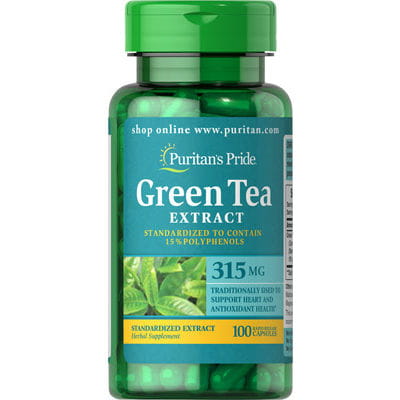 Grüner Tee Grüntee-Extrakt 315 mg 100 Kapseln PURITAN'S PRIDE