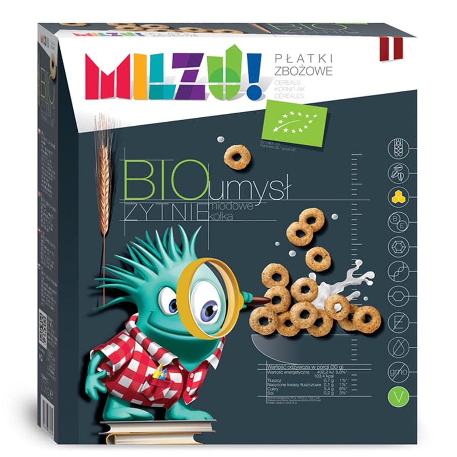 Roggenflocken - Haferringe mit Honigfamilie - BIO mind 400g MILZU