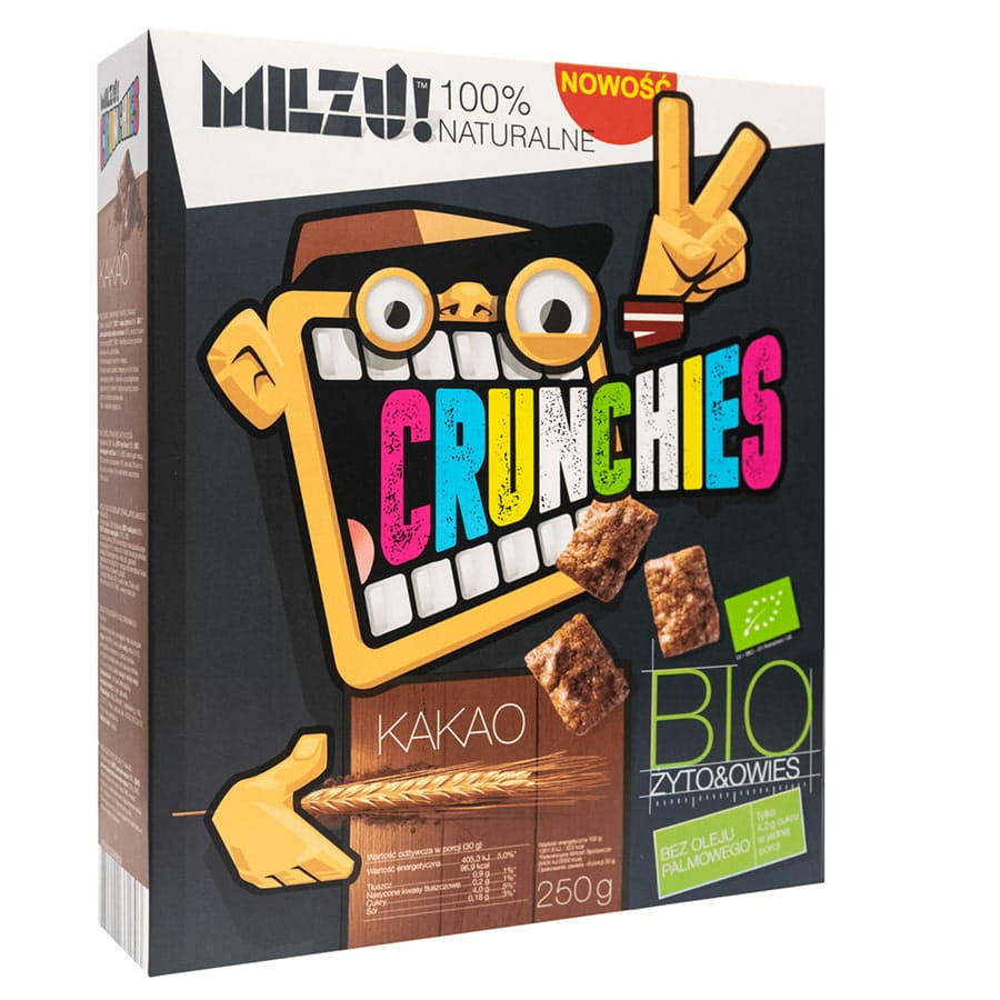 Roggen-Hafer-Crunchies mit Kakao BIO 250g MILZU
