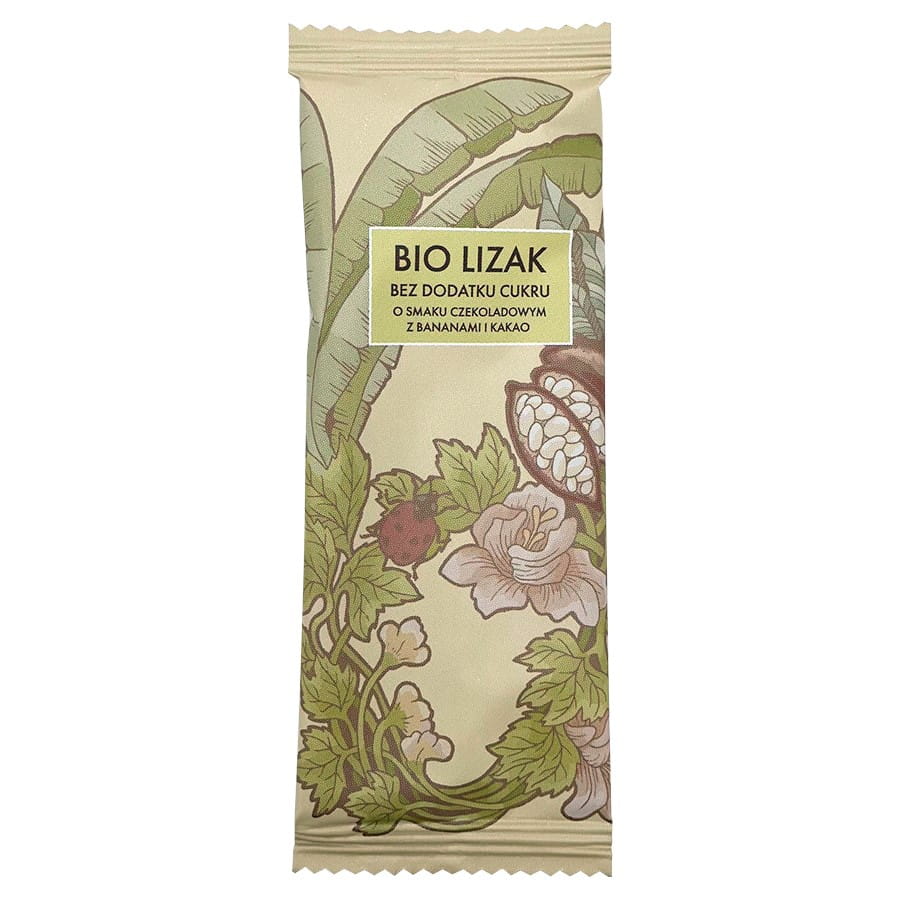 Lutscher mit Schokoladengeschmack und Bananen ohne Zuckerzusatz BIO lizuu 6g