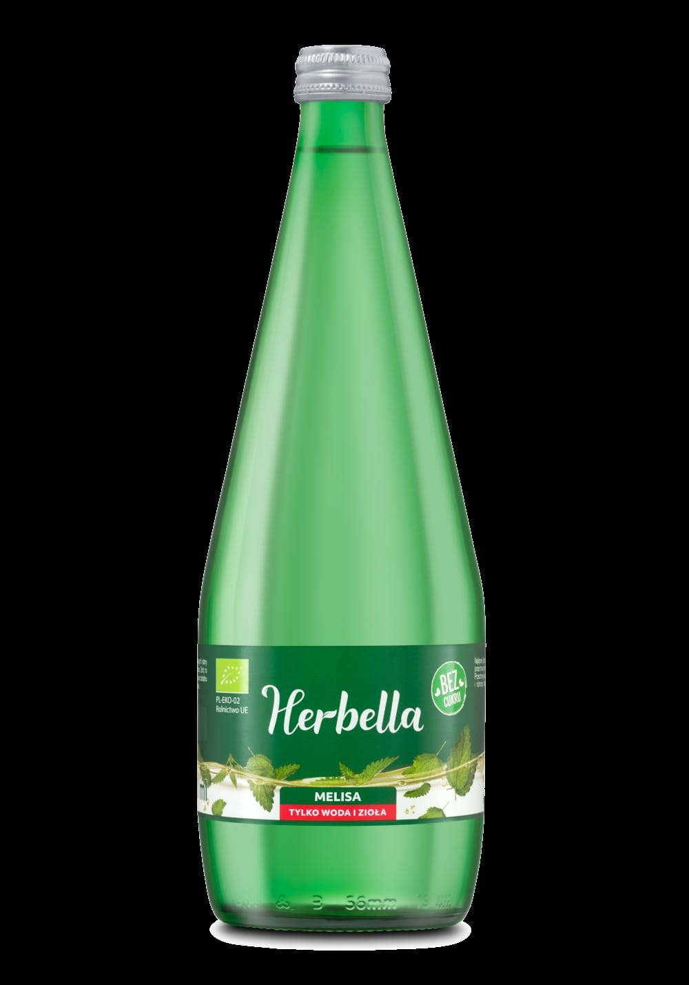 Sprudelwasser mit Zitronenmelissengeschmack BIO 700 ml (Glas) - HERBELLA