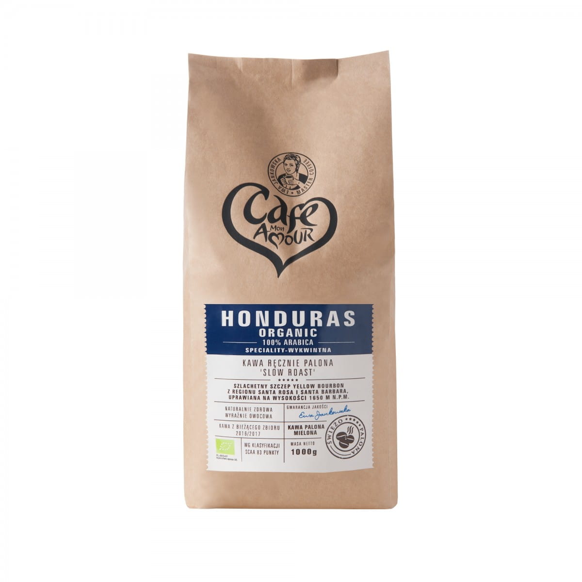 Café en grains torréfié à la main 100% Arabica Honduras BIO 1 kg CAFE