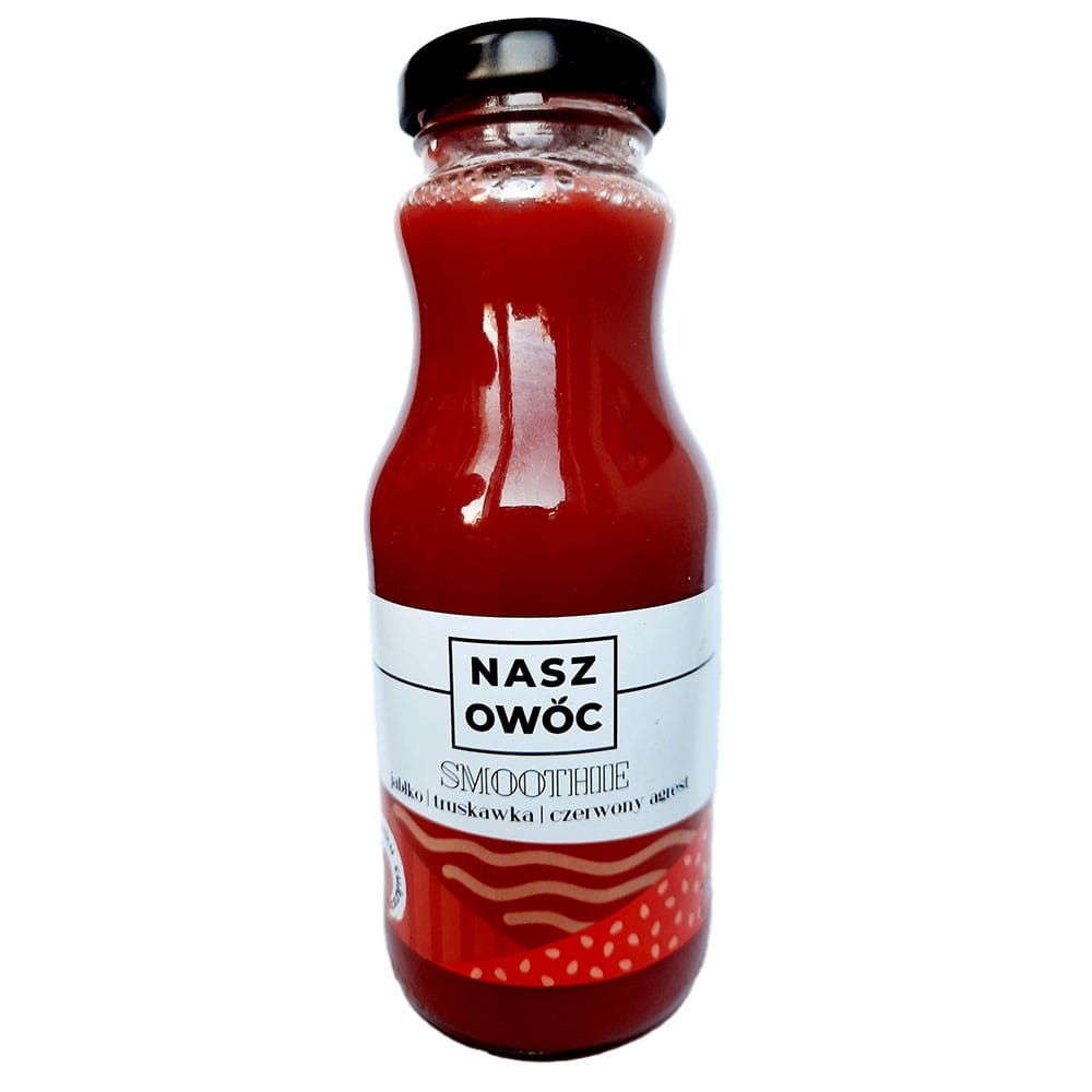 Smoothie Apfel Erdbeere rote Stachelbeere 250 ml UNSERE FRUCHT