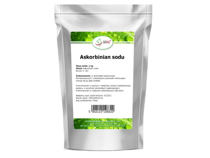 Natriumascorbat e301 1kg - VIVIO - Biolaboratorium