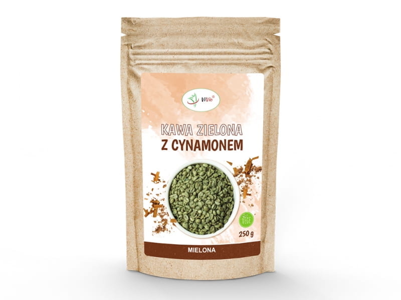 Gemahlener Rohkaffee mit Zimt 250 g - VIVIO - Biolaboratorium
