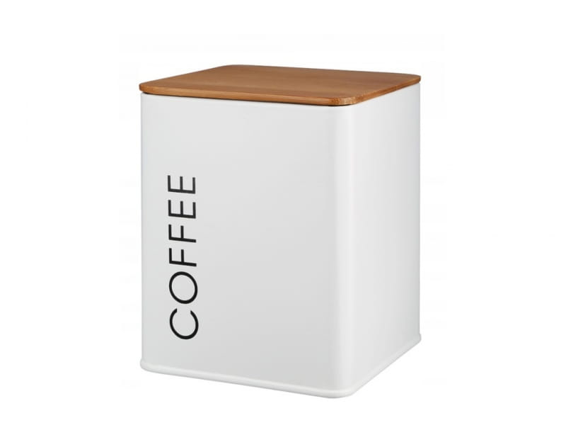 Weißer Kaffeebehälter aus Metall GALICJA - Biolaboratorium