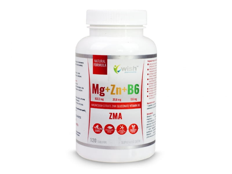 Magnesium + Zink + Vitamin B6 - 120 Kapseln WISH - Biolaboratorium