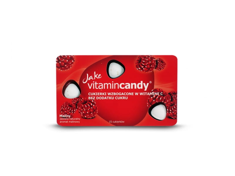 Zuckerfreie Bonbons Himbeere 18g JAKE VITAMINCANDY - Biolaboratorium