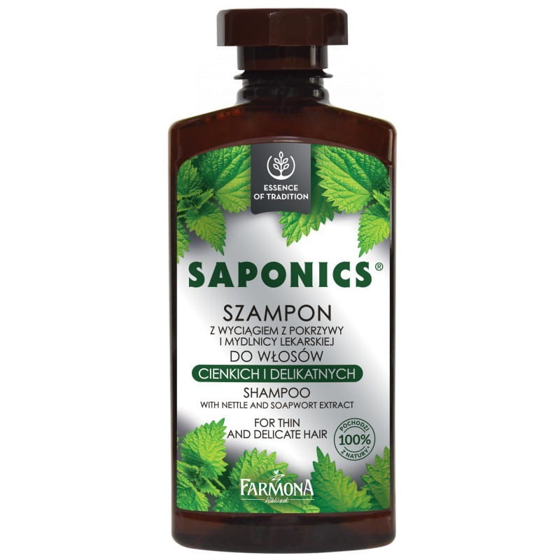 Shampoo mit Brennnesselextrakt 300ml SAPONICS - Biolaboratorium