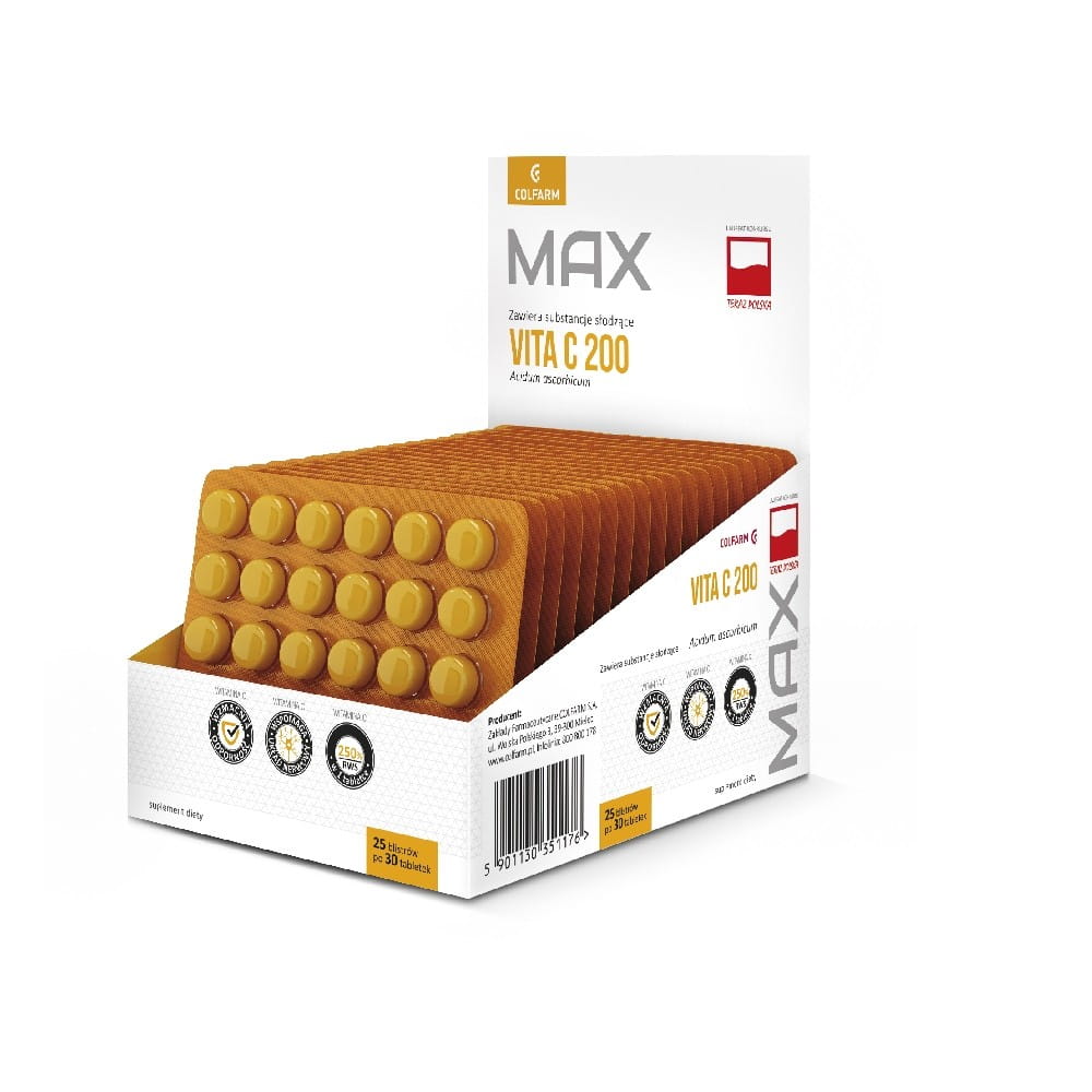 Vitamin C200 - Blister mit 30 COLFARM-Tabletten - Biolaboratorium