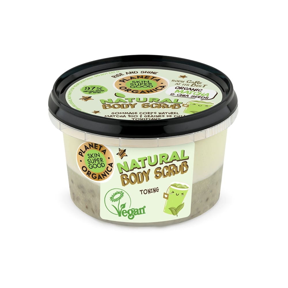 Pflegendes Körperpeeling Matcha & Chiasamen 250 ml - Biolaboratorium