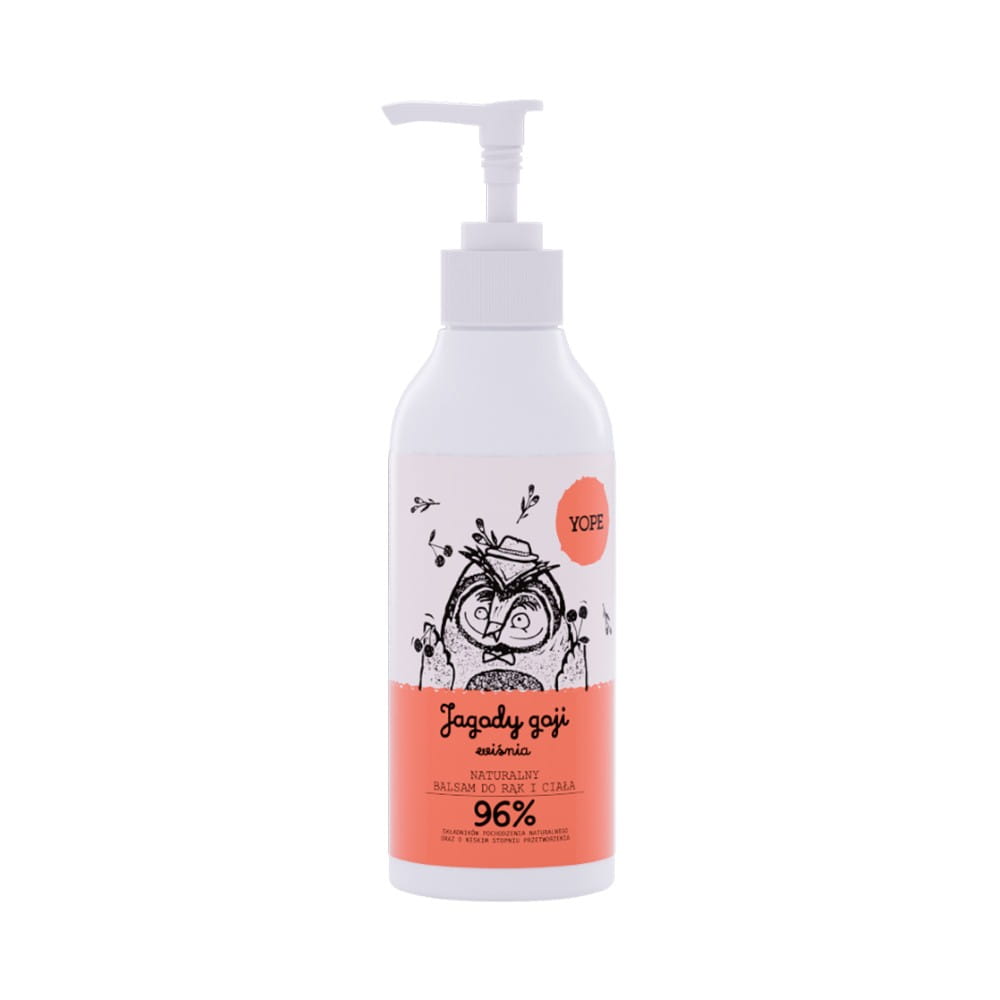 Hand- und Körperlotion feuchtigkeitsspendende Goji-Beeren Kirsche 300 ml - YOPE - Biolaboratorium