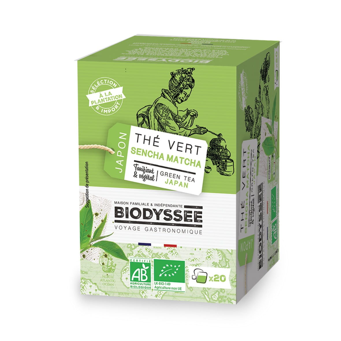 Grüntee Sencha Matcha 20x1,8g EKO BIODYSSEE - Biolaboratorium