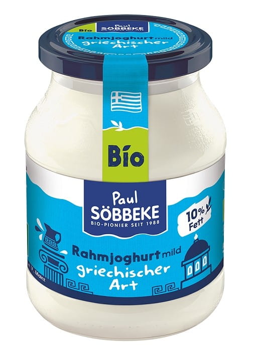 Natürliche griechische Joghurtcreme BIO 500 g (Glas) - SOBBEKE - Biolaboratorium