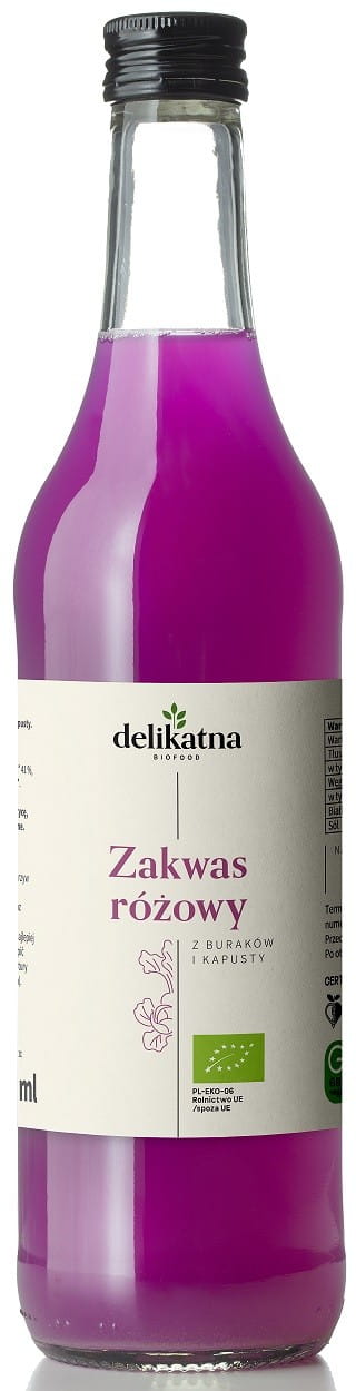 Rosakohl Sauerteig mit Apfel und roter Bete BIO 500 ml - DELICATE - Biolaboratorium