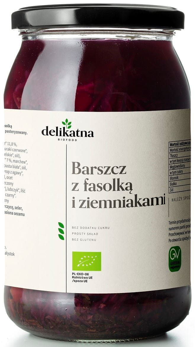 Ukrainische Borschtschsuppe mit Bohnen und Kartoffeln BIO 900 ml - DELICATE - Biolaboratorium