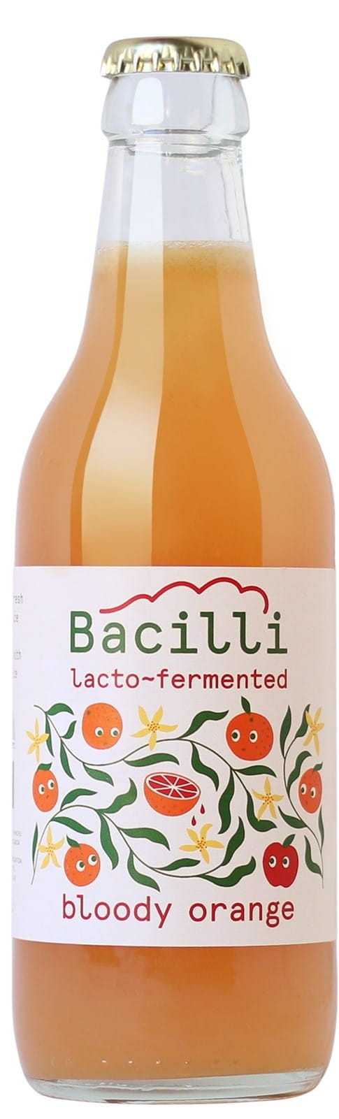 Kohlensäurehaltiges Getränk mit Probiotika mit roter Orange BIO 330 ml - Biolaboratorium