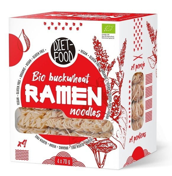 Buchweizennudeln Ramen ohne Klebstoff BIO 280 g DIÄT-FOOD - Biolaboratorium