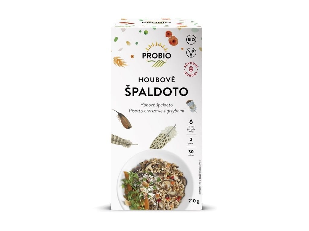 Mischung für Dinkelrisotto mit getrocknetem Gemüse und Pilzen BIO 210 g - PROBIO - Biolaboratorium