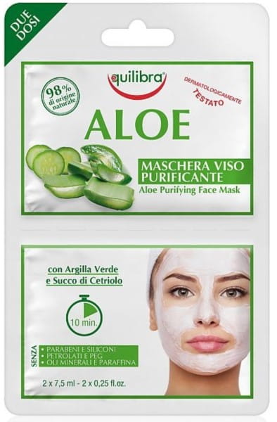Aloe Gesichtsmaske 2x75ml EQUILIBRA - Biolaboratorium