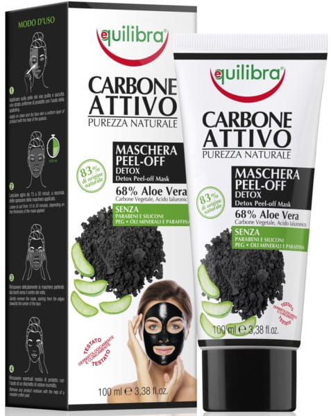 Gesichtsmaske mit Aktivkohle 100ml EQUILIBRA - Biolaboratorium