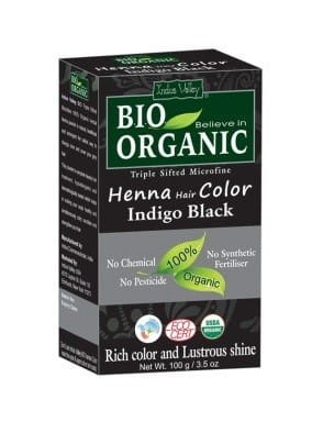 Henna für Haare ECO BLACK 100g INDUS VALLEY - Biolaboratorium