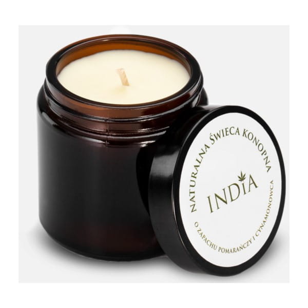 Hanfkerze Orange Zimt 90 g INDIEN - Biolaboratorium