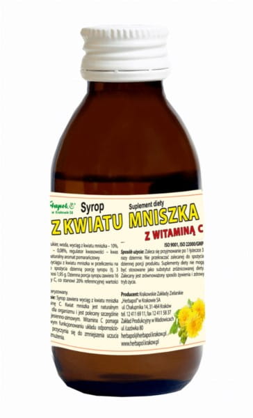 Löwenzahnblütensirup mit Vitamin C 100 ml HERBAPOL - Biolaboratorium