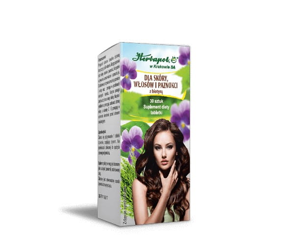 Für die Haut von Haaren und Nägeln 30 Tabletten HERBAPOL - Biolaboratorium