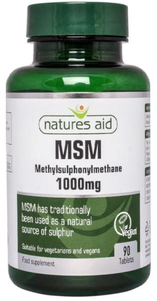 MSM 1000 MG 90 Registerkarte. organischer Schwefel NATURES AID - Biolaboratorium