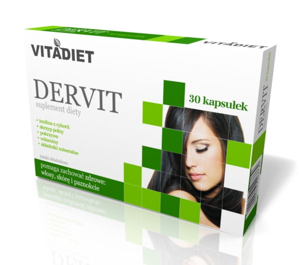 Dervit 30 Kapseln stärkt Haare und Nägel - VITADIET - Biolaboratorium