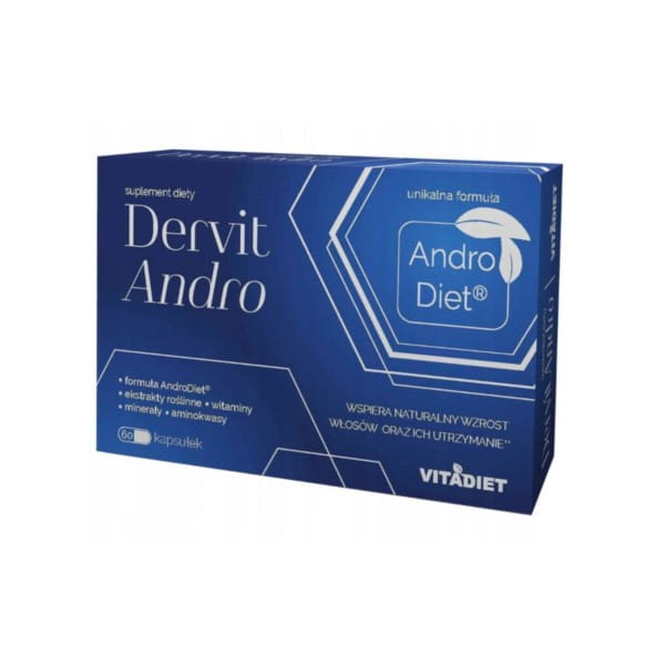Dervit andro 60 Kapseln gegen Haarausfall - VITADIET - Biolaboratorium