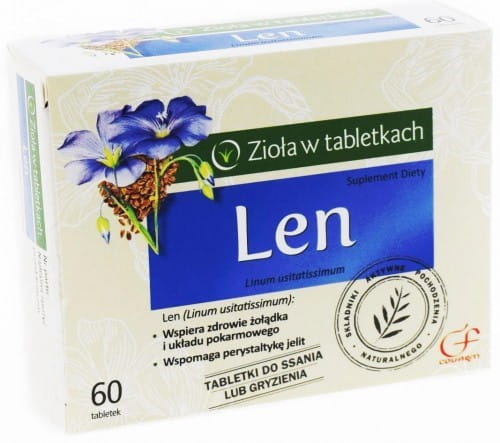Flachs 60 Tabletten zur Verdauung des Darms COLFARM - Biolaboratorium
