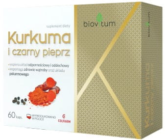 Biovitum Kurkuma und schwarzer Pfeffer 60 Kapseln COLFARM - Biolaboratorium