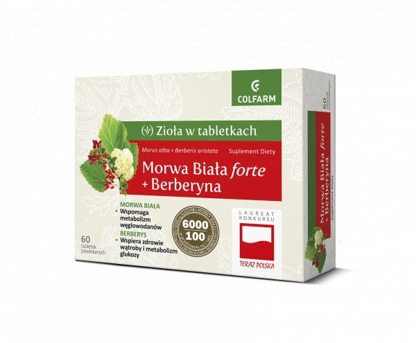 Weiße Maulbeere FORTE plus Berberin 60 Tabletten COLFARM - Biolaboratorium