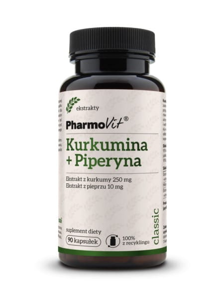 Curcumin, Piperinextrakt, 90 Kapseln - PHARMOVIT - Biolaboratorium