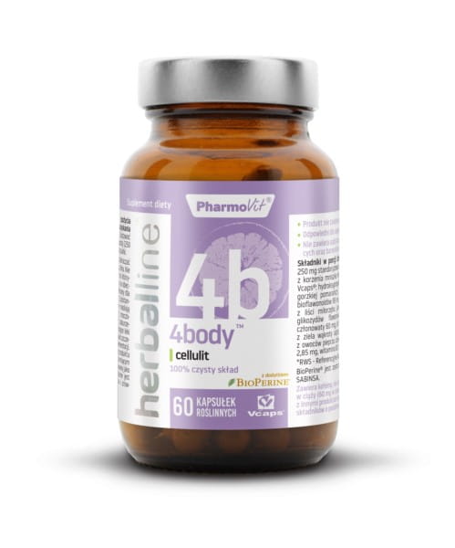 4 Körper 60 Kapseln Cellulite PHARMOVIT HERBALLINE - Biolaboratorium